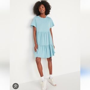 New Cotton On Light Teal Tiered Dress